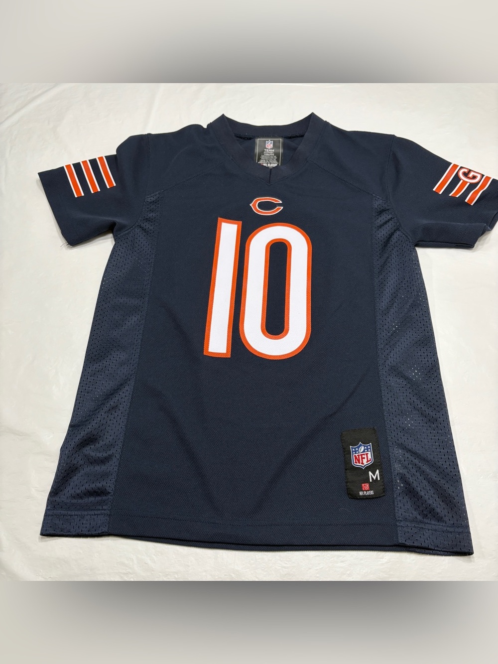 Chicago Bears Mitchell Trubisky #10 Blue Jersey Youth Boys Medium 10/12